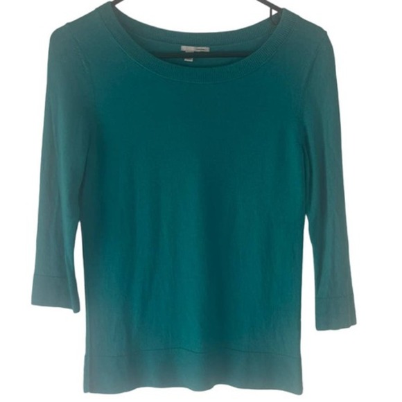 Halogen Women's Size Medium Teal Green 100% Merino Wool Sweater - Picture 1 of 8